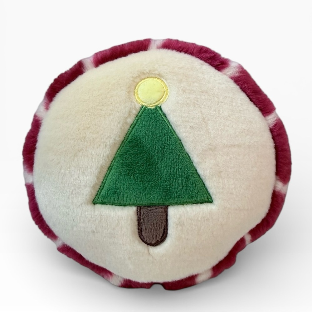 Fluff and Tuff Retro Candy Plush Dog Toy Red White Green